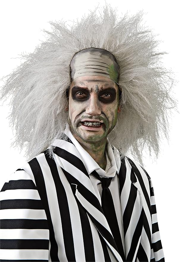 Amazon.com: Rubie's mens Beetlejuice wig, white Party Supplies, Grey, One Size US : Clothing, Sho... | Amazon (US)