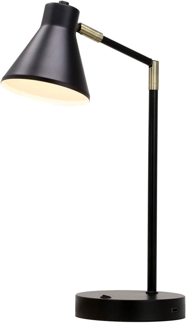 O’Bright LED Desk Lamp with USB Charging Port, Metal Lamp, Flexible Swivel Arms, Soft White LED... | Amazon (US)