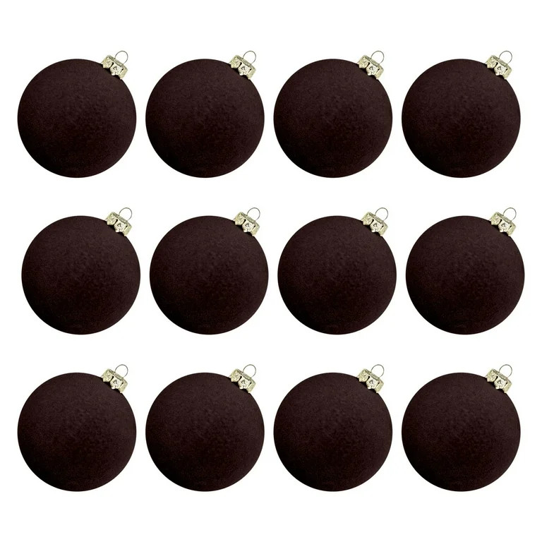 Pvdgvd 12 Pcs Velvet Christmas Balls Flocked Christmas Tree Ball Ornaments Plastic Balls Xmas Dec... | Walmart (US)