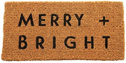 Creative Co-Op 32" L x 16" W Natural Coir Doormat Merry + Bright | Amazon (US)