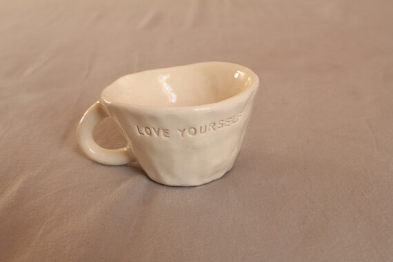 Handmade Ceramic Quoted Simple Pottery Mug - Etsy | Etsy (US)