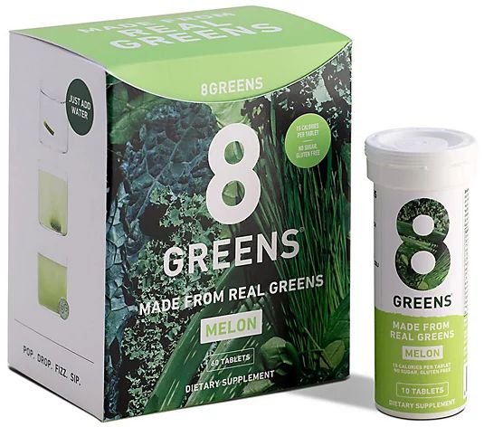 8Greens Effervescent Drink Tablets 60 Count Choice of Flavor - QVC.com | QVC