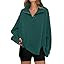 ANRABESS Women's Sweatshirts Oversized Casual Loose Button Up Henley Pullover Top High Low Split ... | Amazon (US)