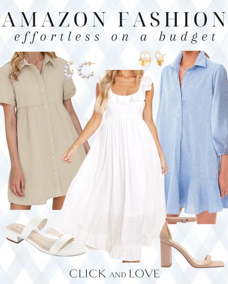 Effortless fashion finds on a budget 👏🏼 love a throw and go dress and these are such a great price! 

Summer dresses, throw and go dress, white dress, neutral dresses, earrings, jewelry, heels, sandals, ootd, effortless fashion, casual fashion, Womens fashion, fashion, fashion finds, outfit, outfit inspiration, clothing, budget friendly fashion, summer fashion, wardrobe, fashion accessories, Amazon, Amazon fashion, Amazon must haves, Amazon finds, amazon favorites, Amazon essentials #amazon #amazonfashion

#LTKFindsUnder50 #LTKShoeCrush #LTKStyleTip