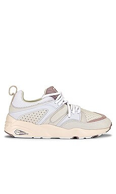 Puma Blaze of Glory Premium Sneaker in Puma White, Whisper White, & Quail from Revolve.com | Revolve Clothing (Global)