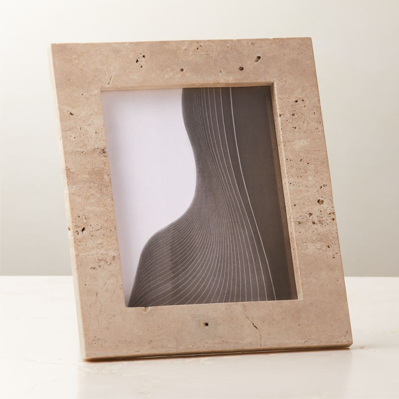 Tirra Travertine Picture Frame 8''x10'' | CB2 | CB2