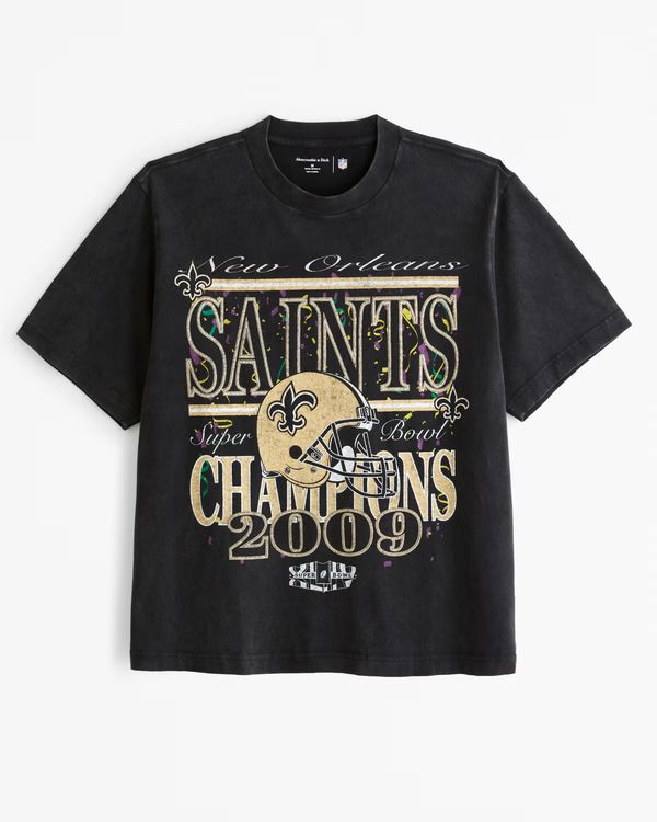 Men's New Orleans Saints Vintage-Inspired Graphic Tee | Men's Tops | Abercrombie.com | Abercrombie & Fitch (US)