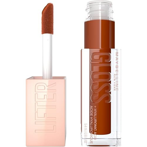 Maybelline New York Lifter Gloss, Hydrating Lip Gloss with Hyaluronic Acid, High Shine for Fuller Looking Lips, XL Wand for One-Swipe Application, Shade: Caramel, 5.4 ml | Amazon (CA)
