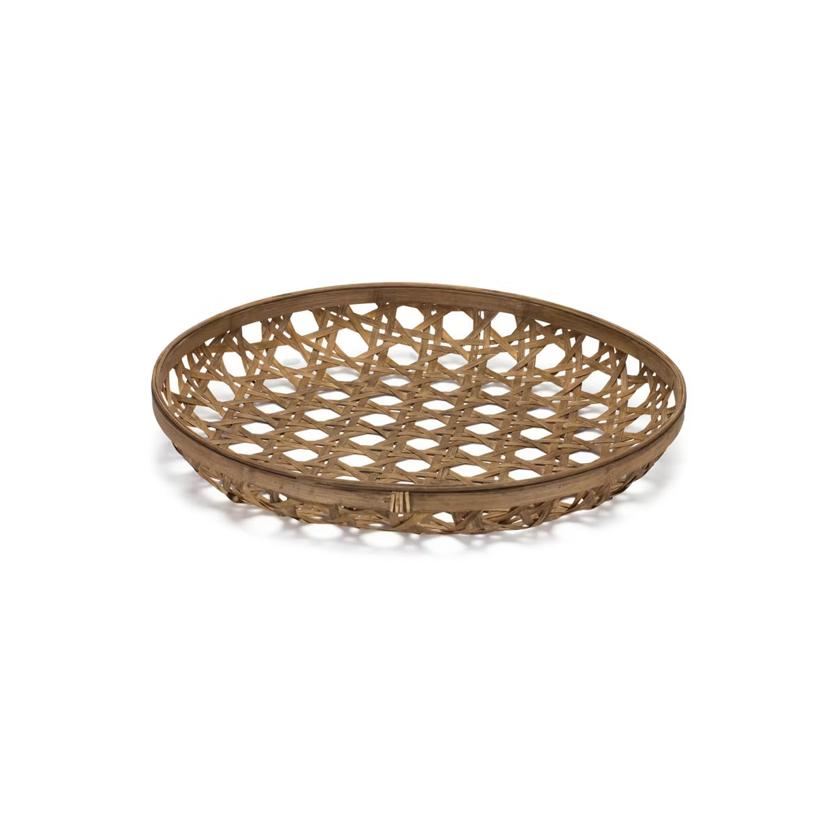 Large Round Bamboo Wooden Tray 22.25"D | Target