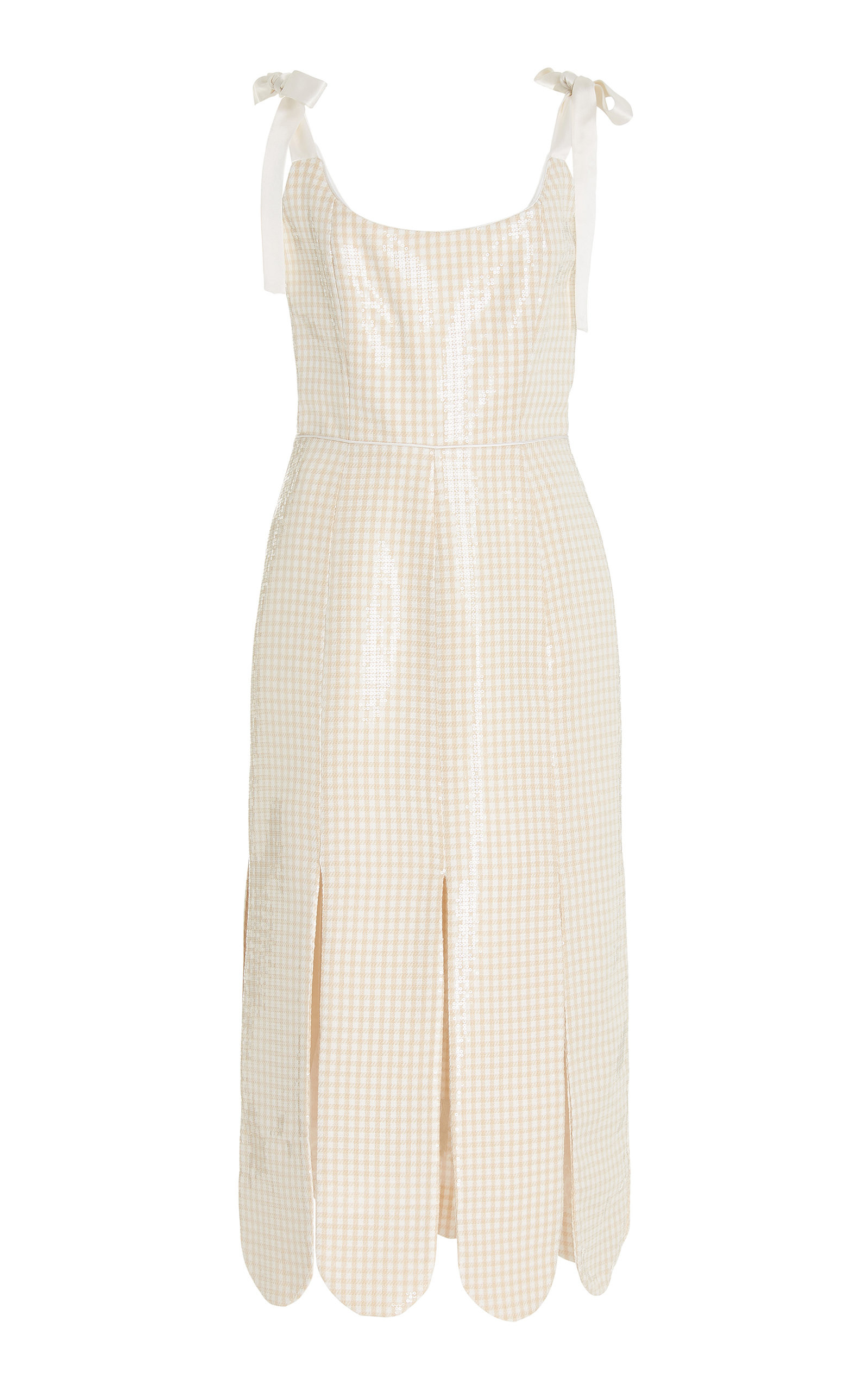 Markarian - Women's Exclusive Imogen Faye Sequined Gingham Midi Dress - Plaid - US 4 - Moda Operandi | Moda Operandi (Global)