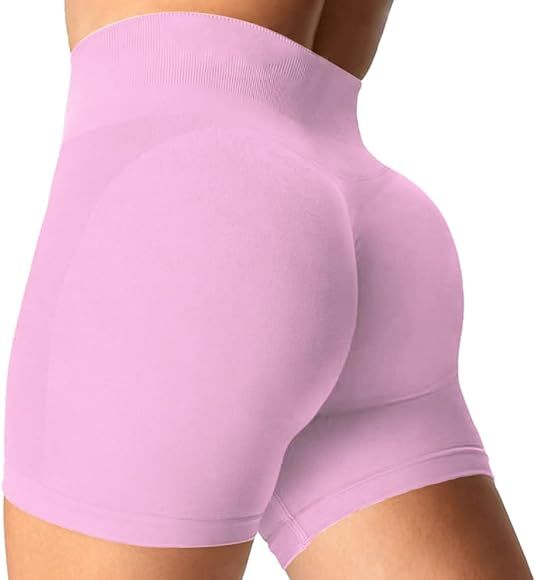 Vozobi Tiktok Booty Shorts Seamless Women's Scrunch Butt Lift Shorts High Waist Workout Biker Sho... | Amazon (CA)