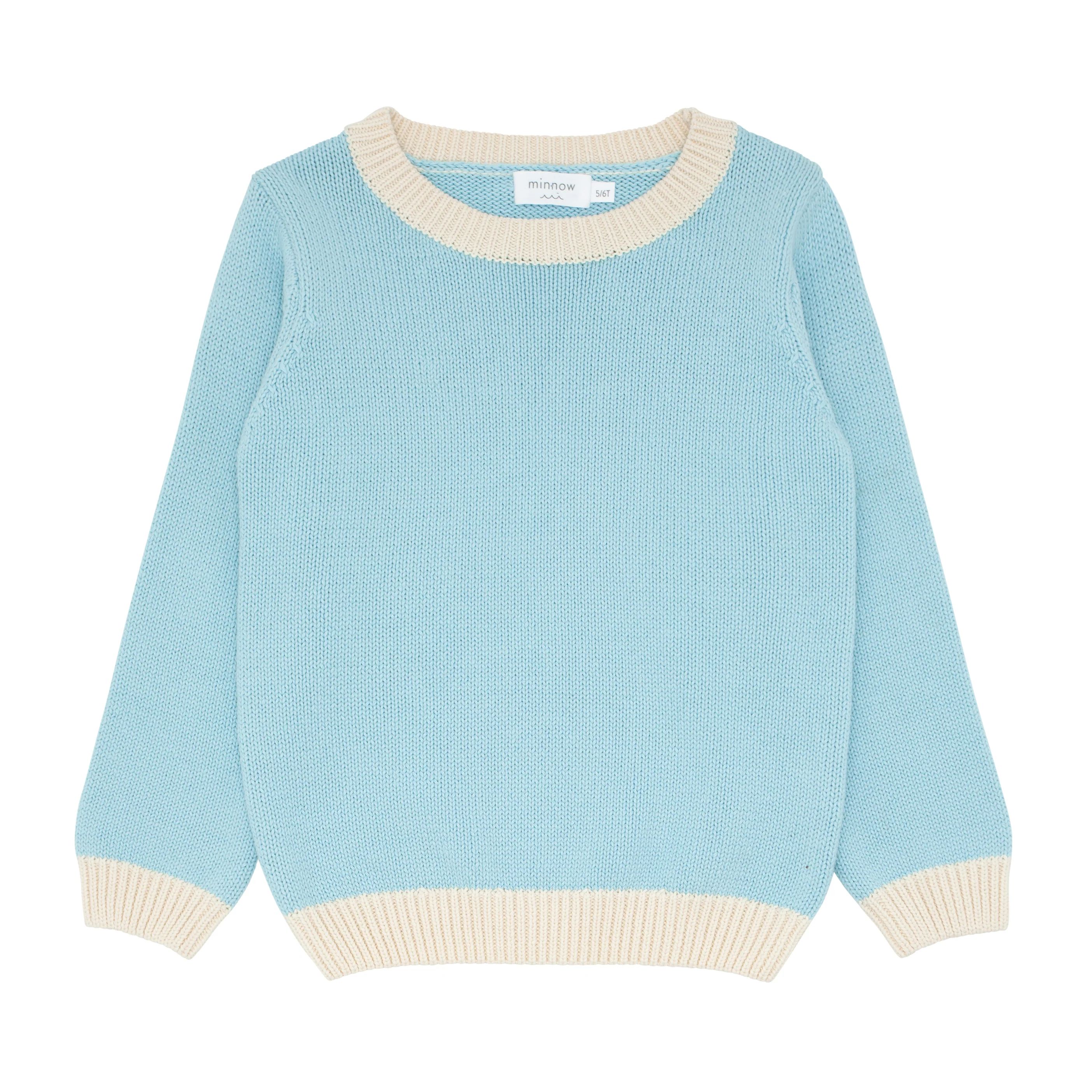 unisex pacific blue knit sweater | minnow