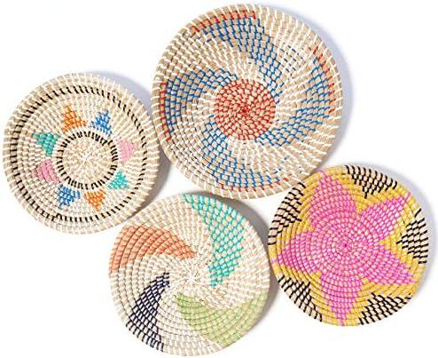 Woven Baskets - Perfect for Hanging Wall Decor or Storage - Set of 4 - Create Your Basket Wall Art G | Amazon (US)