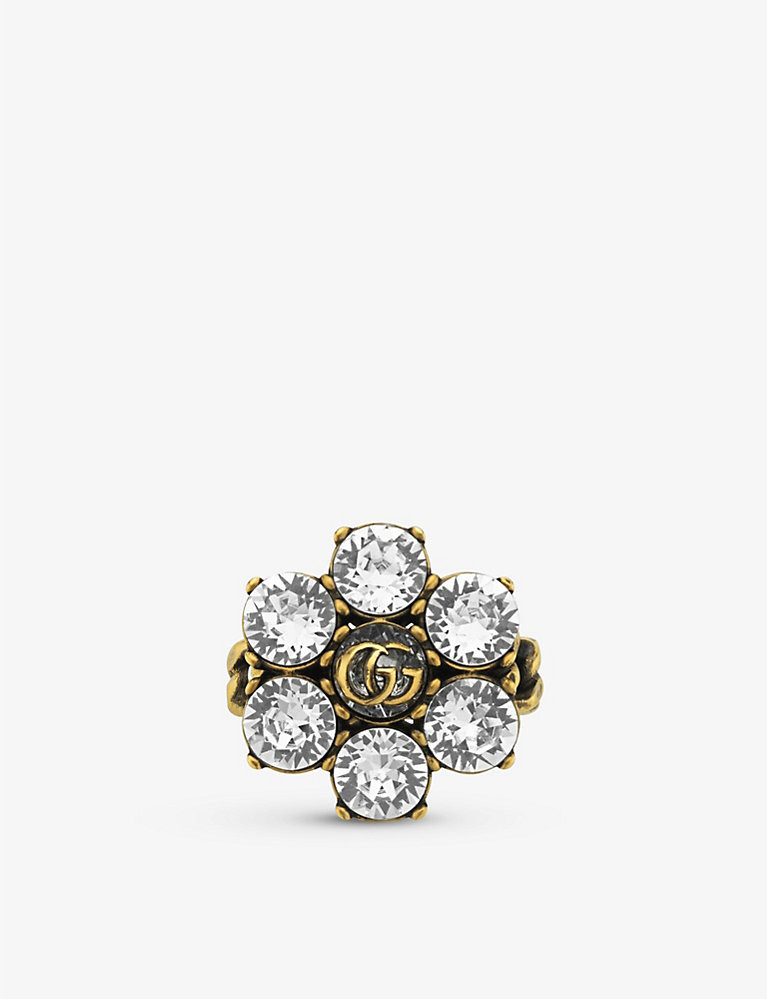 GG Marmont crystal ring | Selfridges