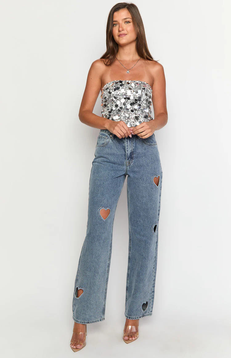 Lover Girl Mid Wash Denim Mid Rise Jeans | Beginning Boutique (US)