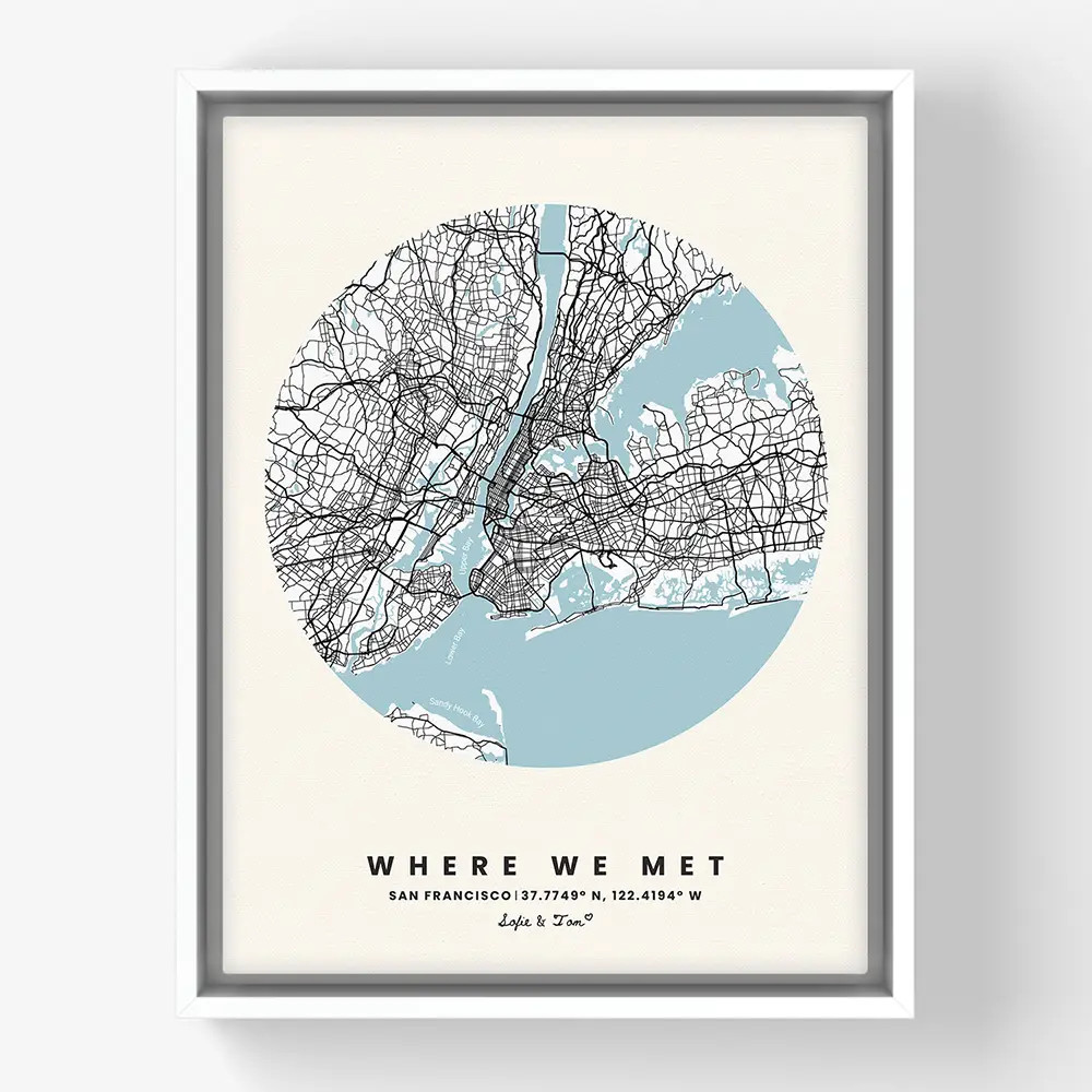 Mapping Happiness Custom Canvas | Lime & Lou (US)