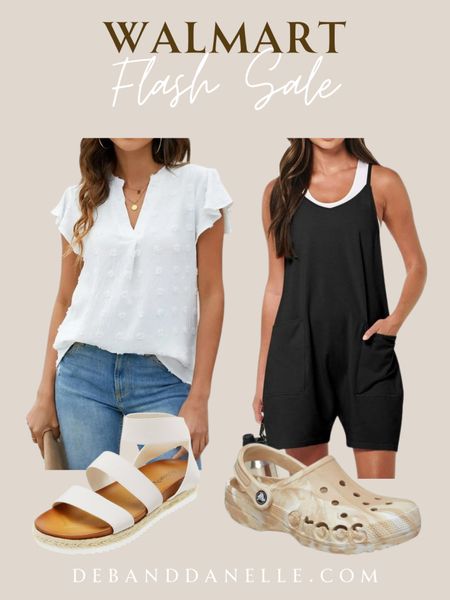 Walmart Flash Sale: Which look would you rather wear? I don’t have any Crocs yet, but Deb loves hers. The romper is one of my favorites, though. #springoutfit #sale #walmart

#LTKsalealert #LTKfindsunder50 #LTKmidsize