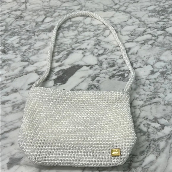 The Sak White Crochet Shoulder Bag with Gold Detail | Poshmark