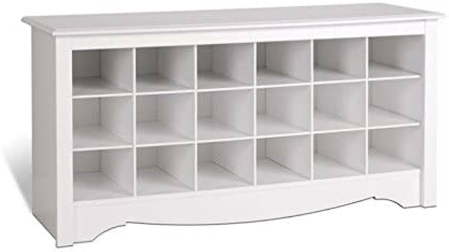 PREPAC White Shoe Storage Cubbie Bench | Amazon (US)
