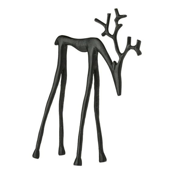 Small Metal Deer Tabletop Decoration, Black, 10", by Holiday Time | Walmart (US)