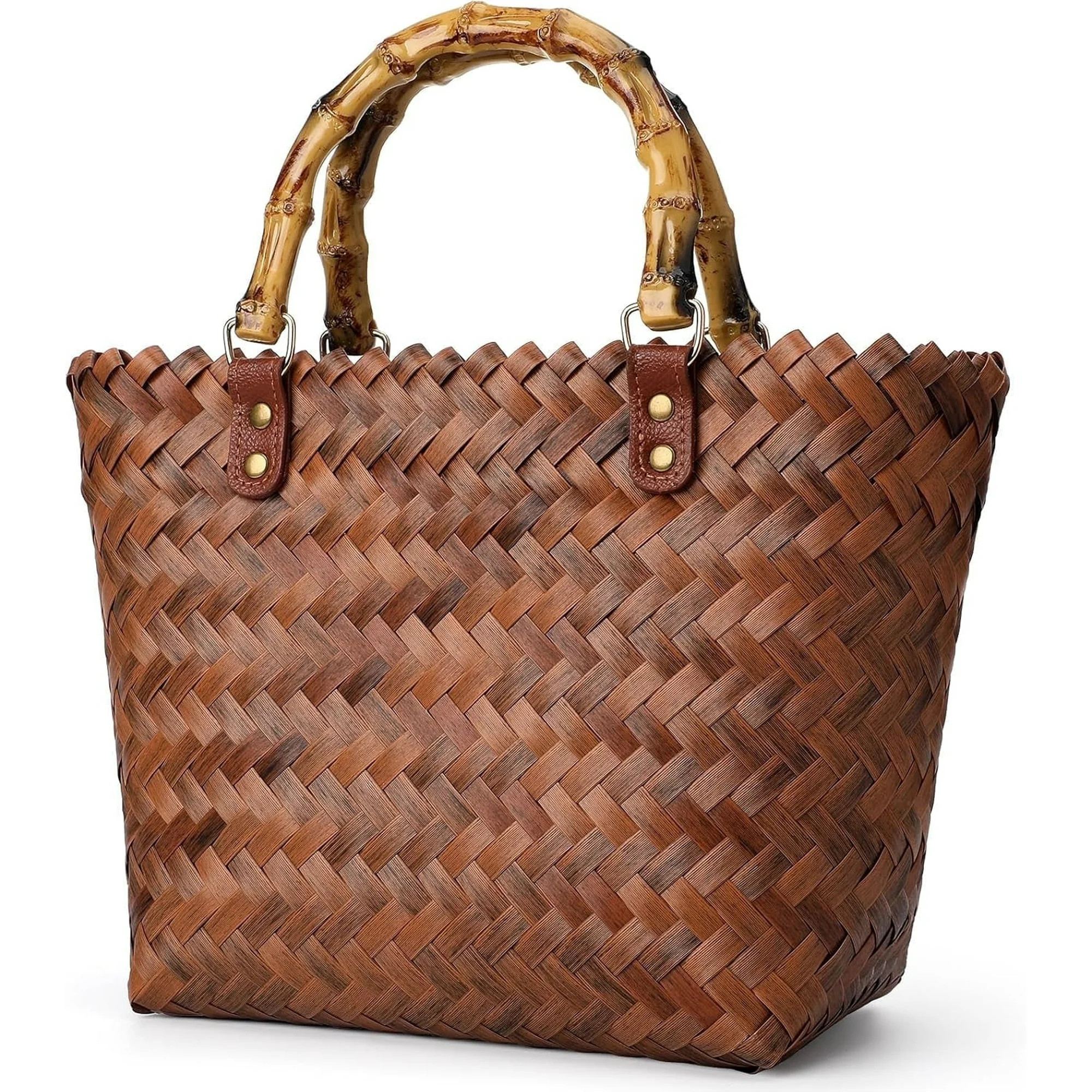 mirlewaiy Beach Bags for Women, Summer Straw Bag, Woven Straw Beach Tote Bag Shoulder Handbags-Br... | Walmart (US)