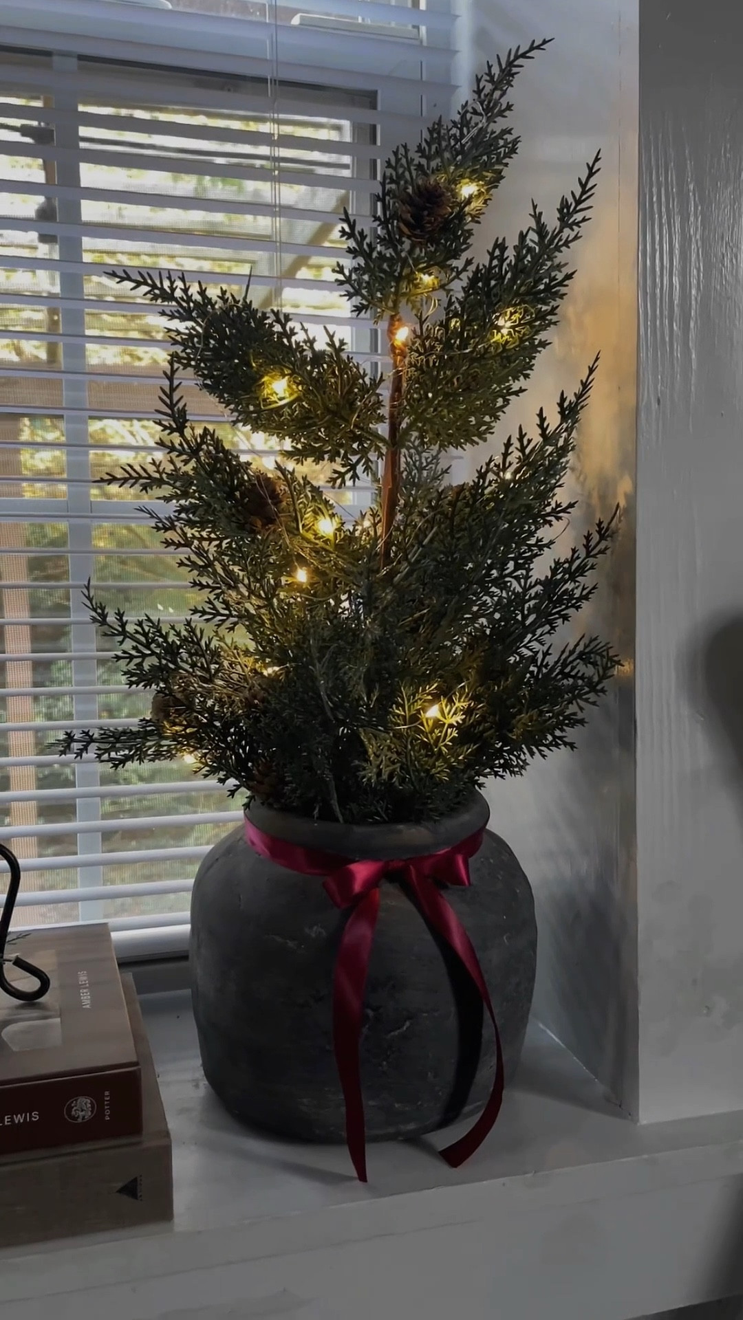 Love the mini trees in vintage pots. Had this tree for years but linked a few cute ones🌲🖤