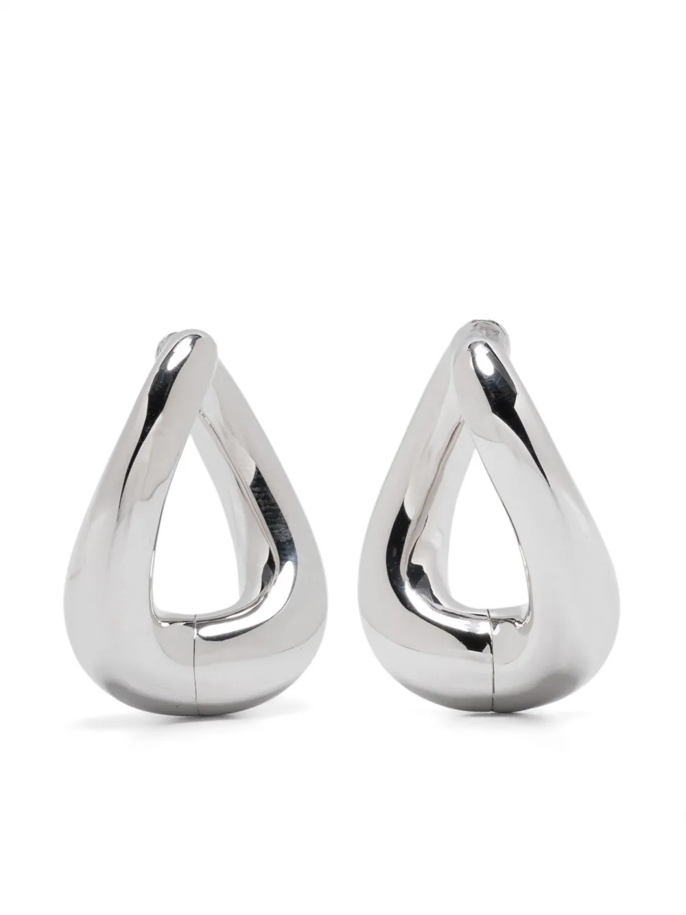 Tom Wood Twist Hoop Earrings | Silver | FARFETCH UK | Farfetch Global