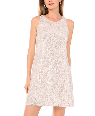 Vince Camuto Women's Sequined Sleeveless Crewneck Dress - Macy's | Macy's