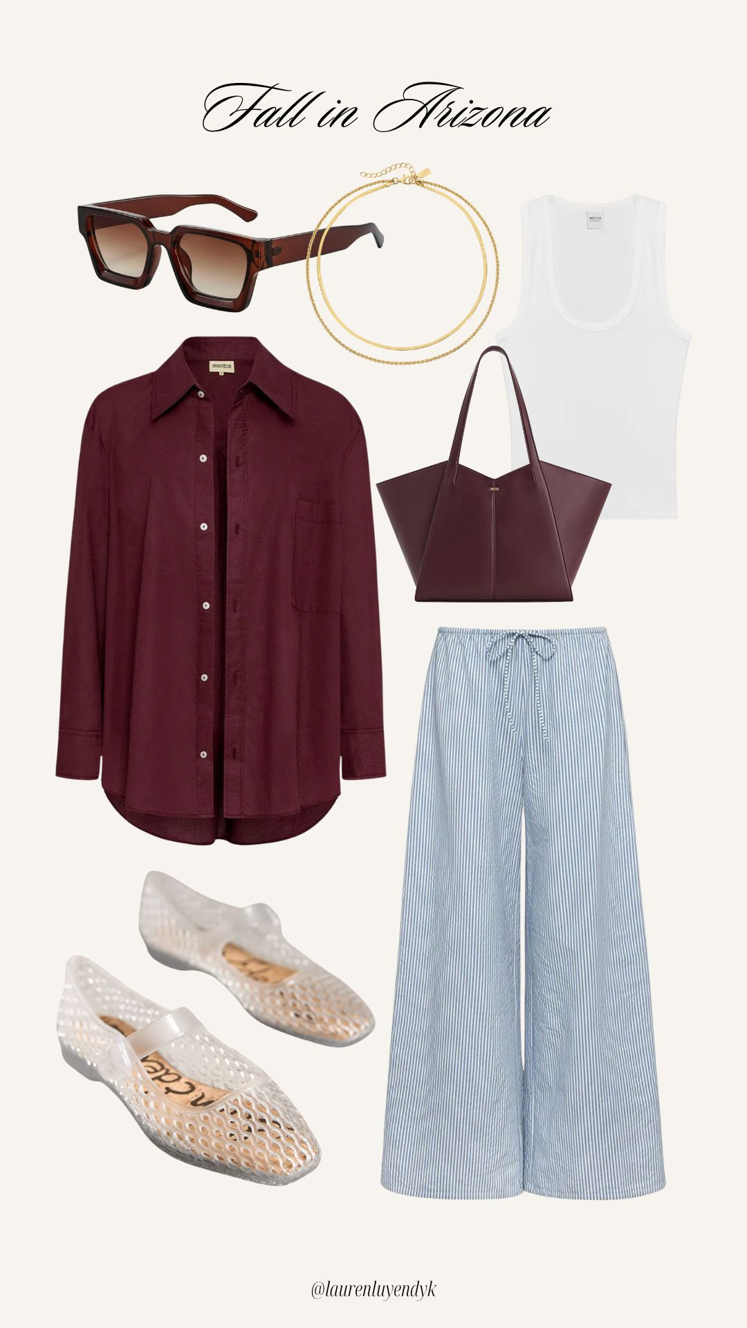 Fall in Arizona -- what we're wearing during Fall in warmer weather 
Montce Swim 
Jelly Sandals 
Aritzia  

 #LTKFindsUnder100 #LTKStyleTip #LTKShoeCrush