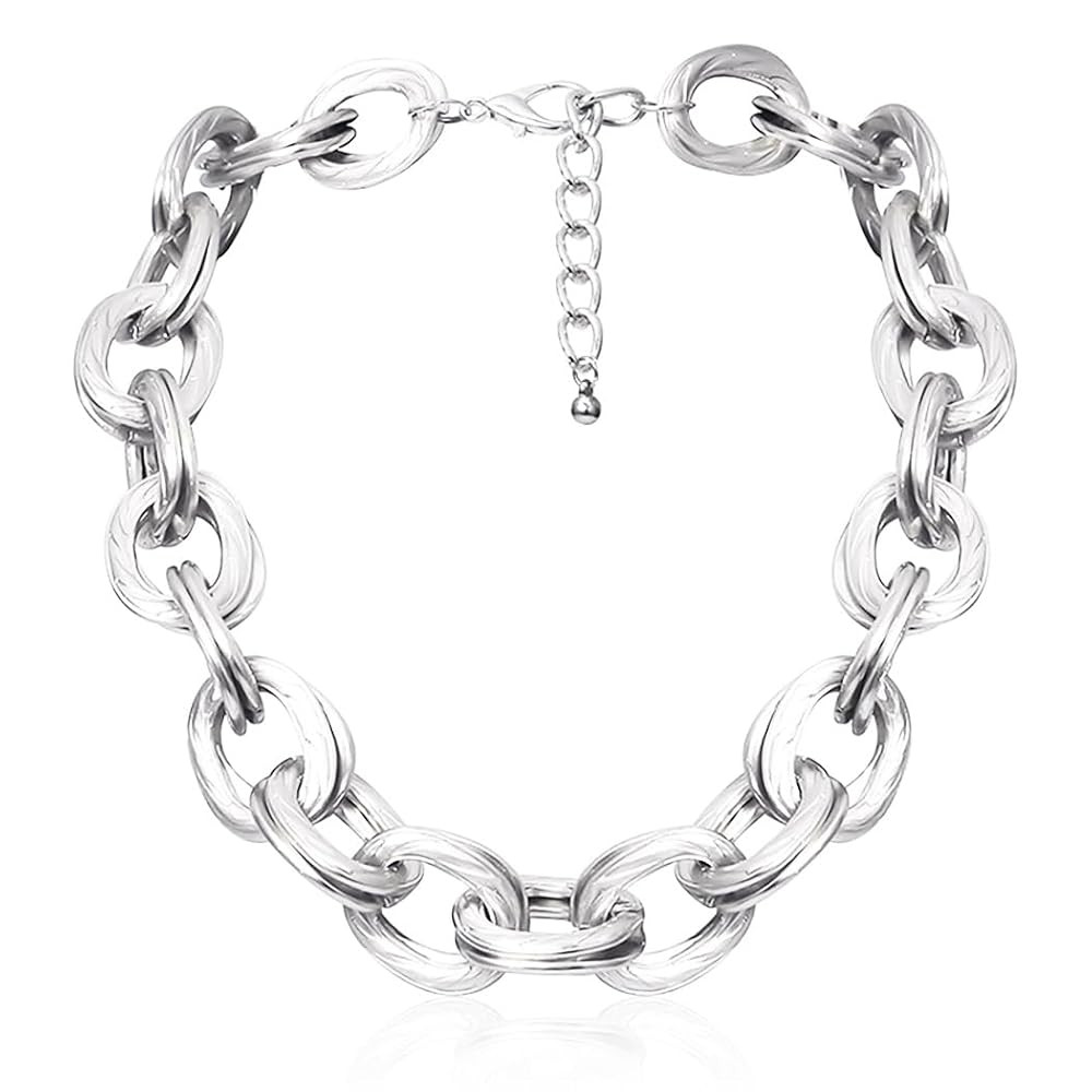 ACEDRE Chunky Choker Necklace Gold Cuban Link Chain Double O Link Necklaces Punk Hip-hop Jewelry ... | Amazon (CA)