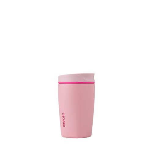 Owala SmoothSip Slider Insulated Stainless Steel Coffee Tumbler, Reusable Iced Coffee Cup, Hot Coffee Travel Mug, BPA Free 12 oz, Pink (Pucker Up) (Pack of 8) | Amazon (US)