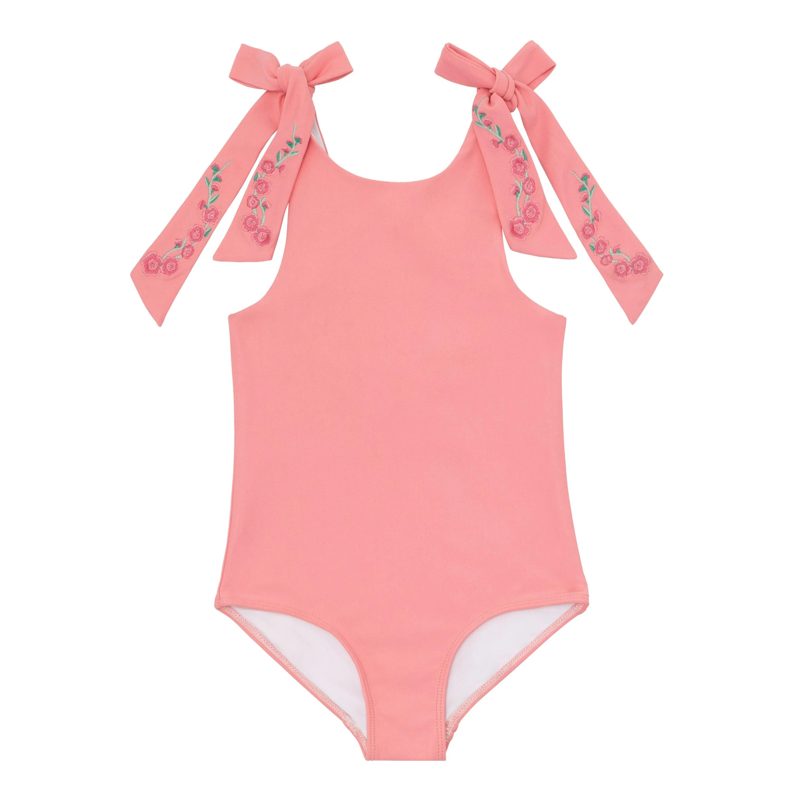 minnow x fanm mon girl's hibiscus tie knot one piece | minnow