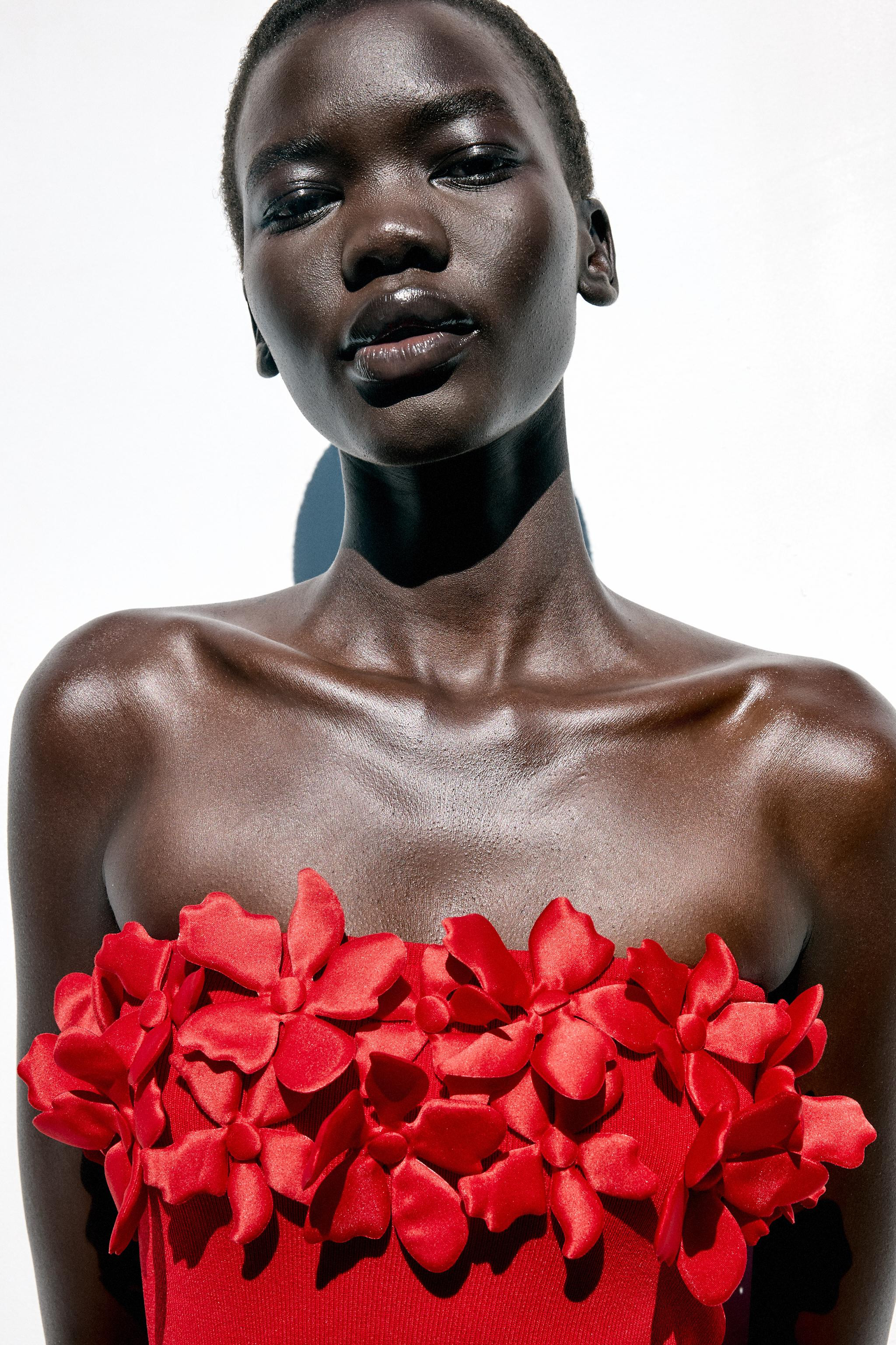 FLORAL KNIT MIDI DRESS | Zara US