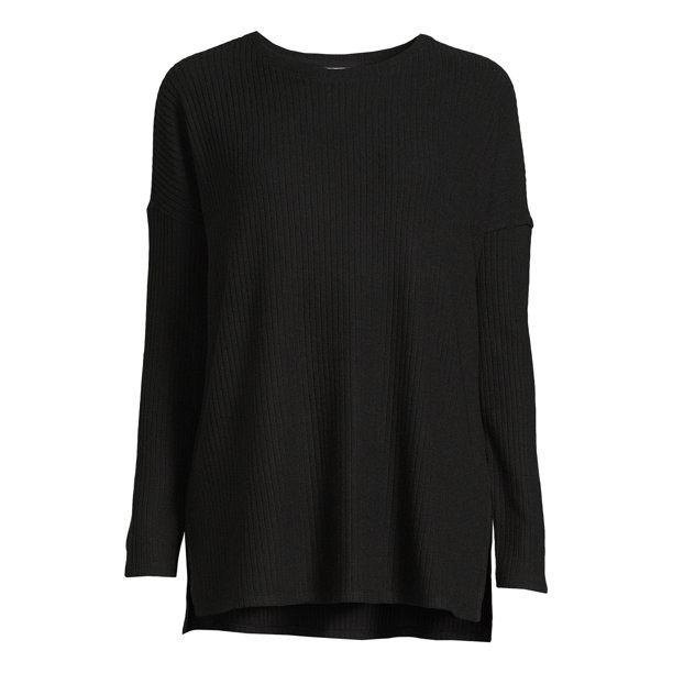 Time and Tru Women's Ribbed Tunic Top, Sizes S-XXXL | Walmart (US)