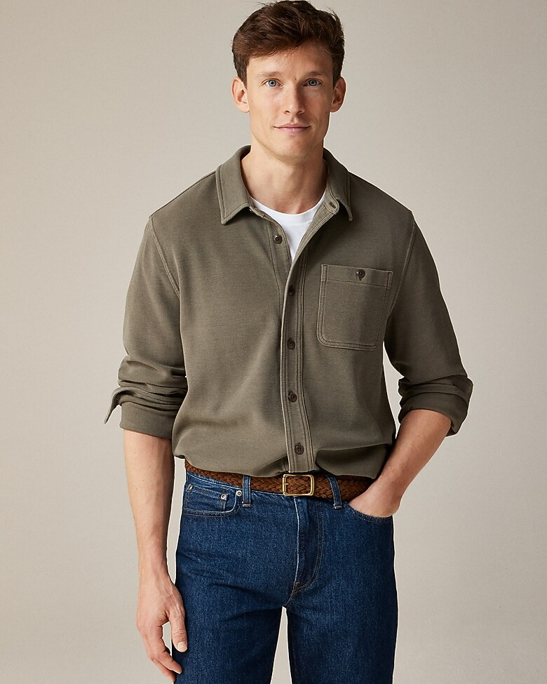 Cotton waffle shirt | J. Crew US