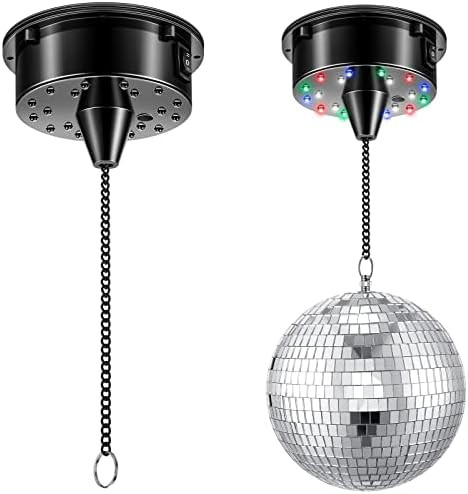 6RPM Rotating Mirror Ball Electric Motor with Lights 4 Colors for 6 8 12 Inch Disco Mirror Ball (... | Amazon (US)
