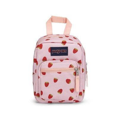 JanSport Big Break Lunch Bag - Strawberry Shower: Dual Compartment, BPA-Free Zippered Meal Tote | Target
