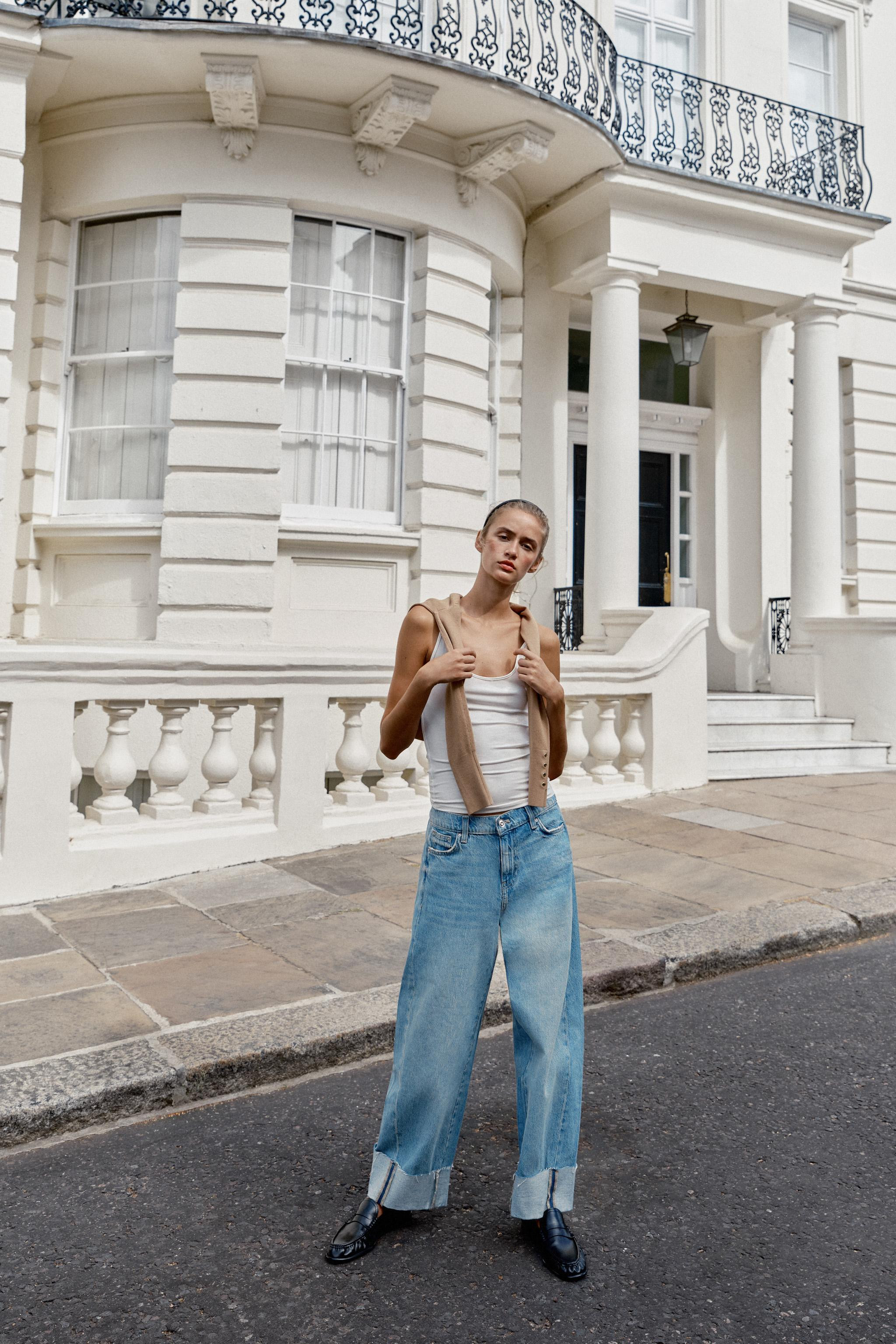 Z1975 MID-RISE BAGGY CUFFED JEANS | Zara US