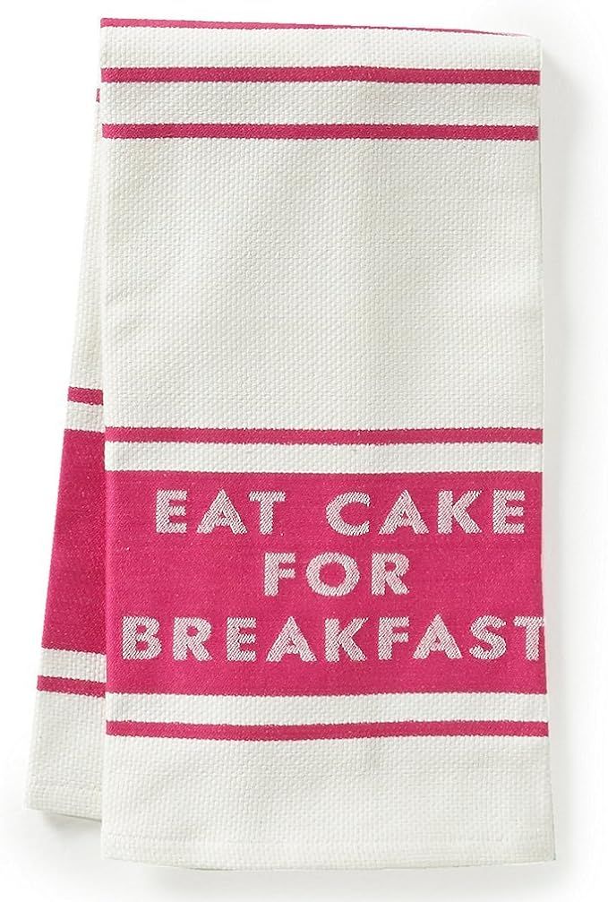 Kate Spade All in Good Taste Eat Cake for Breakfast Set of 2 Dish Towels | Amazon (US)