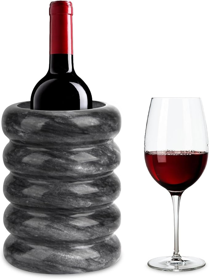 Marble Wine Chiller Bucket - Champagne Cooler, Portable Beverage Holder for Parties, Dinner, Home... | Amazon (US)