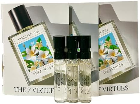 The 7 virtues COCONUT SUN Sample Perfume Women Pour Femme EDP Spray 1.7 ml oz - set of 3 (0591) | Amazon (US)