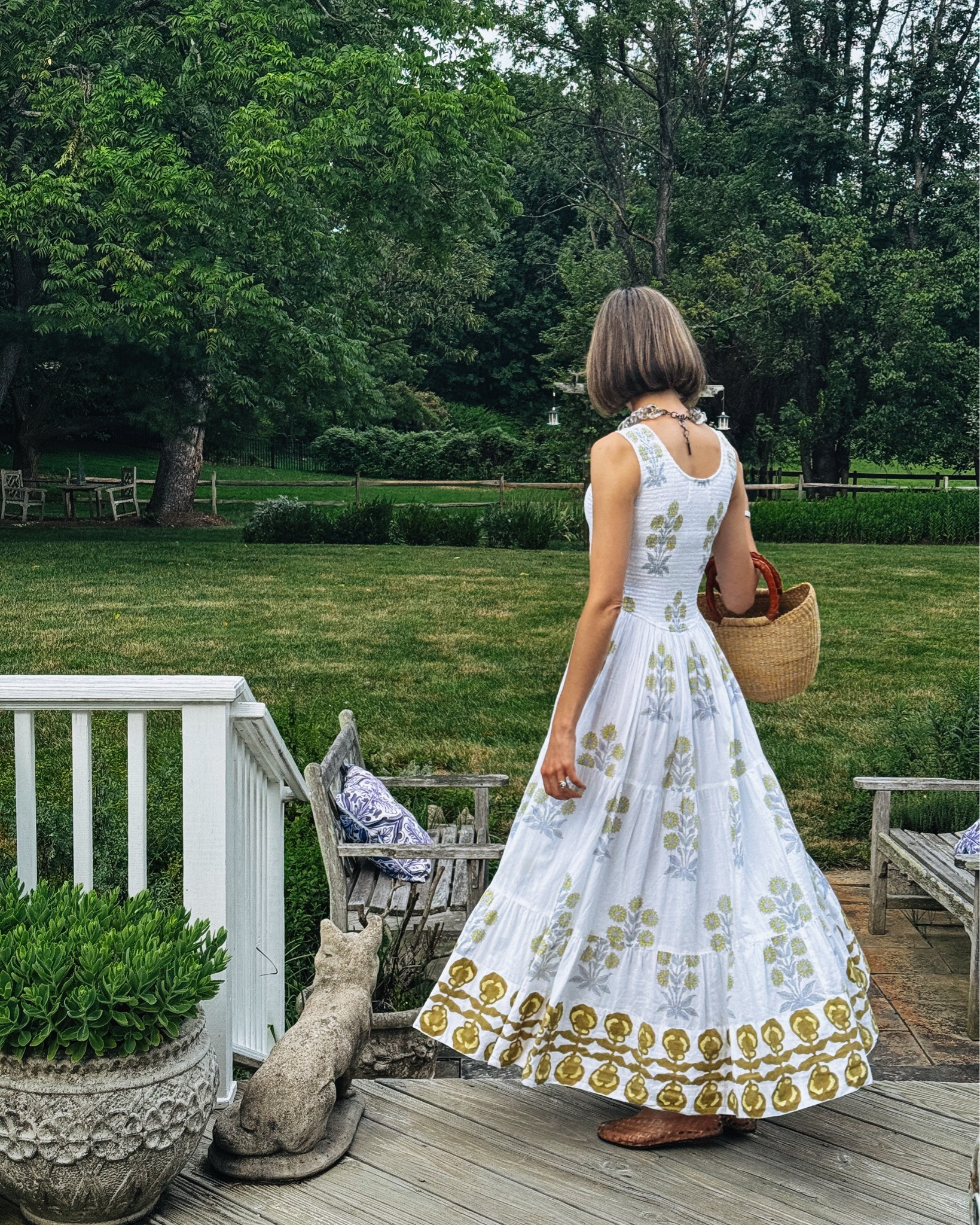 This light and airy summer maxi dress is the only way to beat the heat. Styled with jelly flats and a statement chunky necklace.

#LTKSeasonal #LTKOver40 #LTKootd