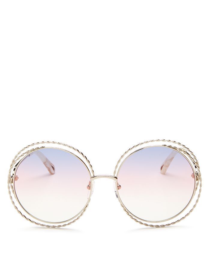 Chlo&eacute; Women's Carlina Torsade Oversized Round Sunglasses, 58mm Back to Results -  Jewelry ... | Bloomingdale's (US)