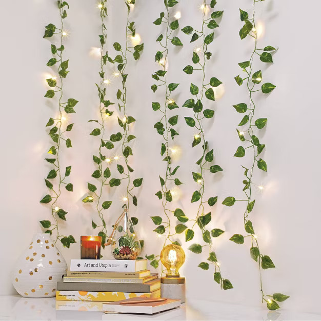 5' x 3.5' LED Vine Curtain String Lights Warm White - West & Arrow | Target
