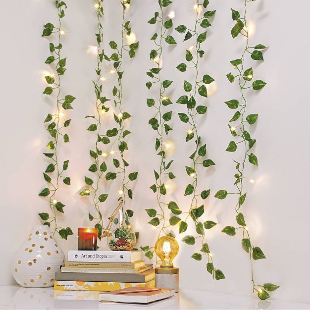 5' x 3.5' LED Vine Curtain String Lights Warm White - West & Arrow | Target