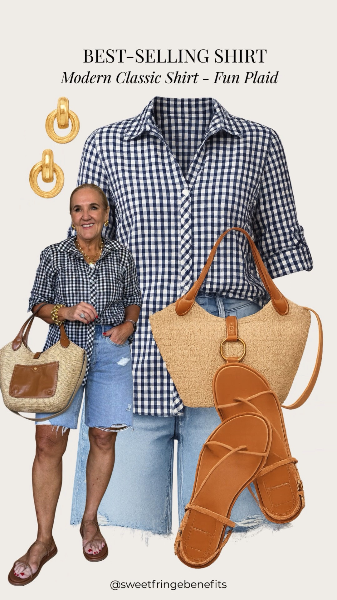 This best-selling shirt is on sale right now, so it's the perfect time to add it to your wardrobe!

The fun plaid print pairs perfectly with denim shorts for an effortless summer outfit that's great for weekends, vacations, and everyday wear.

💡 LTK MADE EASY
❤️ Heart = Support my posts!
🔖 Save = Get sale & restock alerts
📋 Lists = Keep favorites organized
📲 Share = Send lists and products to a friend. Hello, Christmas List!
💬 Comment = Ask me anything about sizing or fit. :-)

#LTKootd #LTKOver40 #LTKSaleAlert