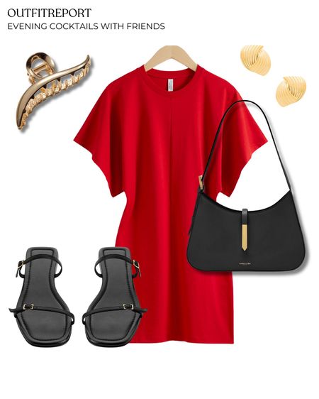 Red mini dress black sandals black demellier handbag gold earrings 

#LTKstyletip #LTKbag #LTKshoes