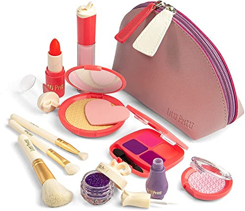 Litti Pritti Pretend Makeup for Toddlers - 11-Piece Play Makeup Set for Little Girls Age 3 and Up... | Amazon (US)