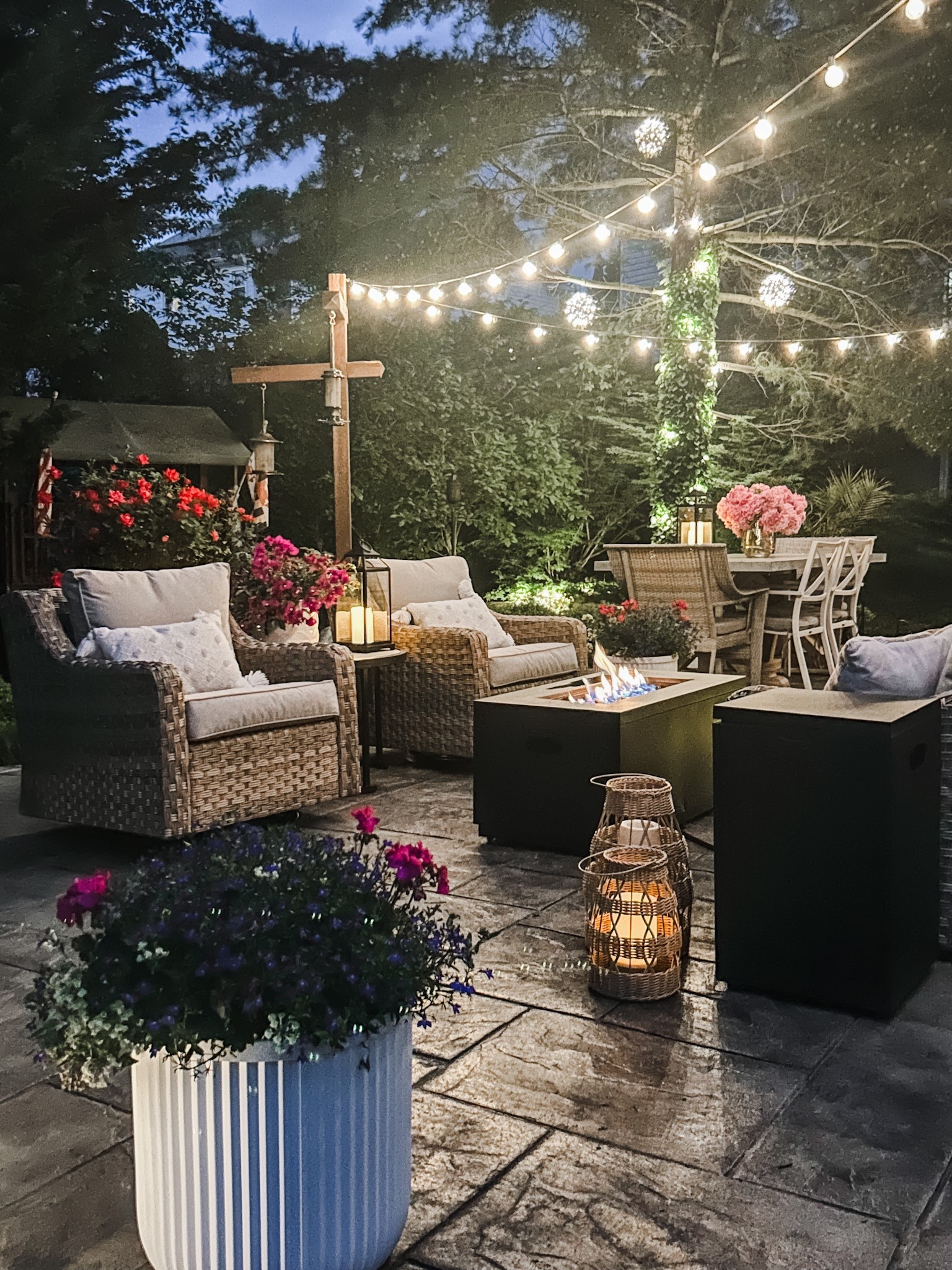 Patio Furniture
Walmart patio set
Better Homes & Gardens River Oaks Outdoor 5 Piece Conversation Set
Wicker patio set
Outdoor fire pit
Rectangle Gas Fire Pit
Walmart planter
White fluted outdoor flower planter
Pottery Barn Dupe Planter
Outdoor string lights
Outdoor light balls
Outdoor decor
Porch furniture
Patio outdoor swivel chairs 
Solar lantern

#LTKSeasonal #LTKHome #LTKStyleTip