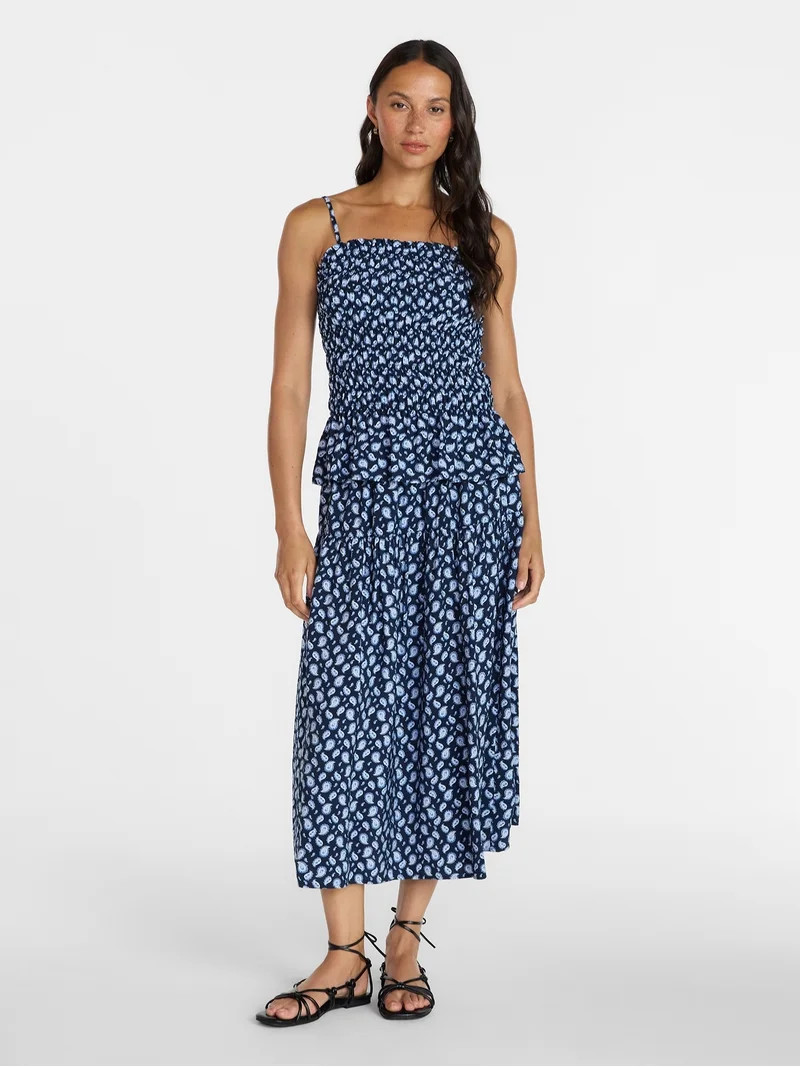 Time and Tru Women's Smocked Tank Top, Sizes XS-XXXL | Walmart (US)